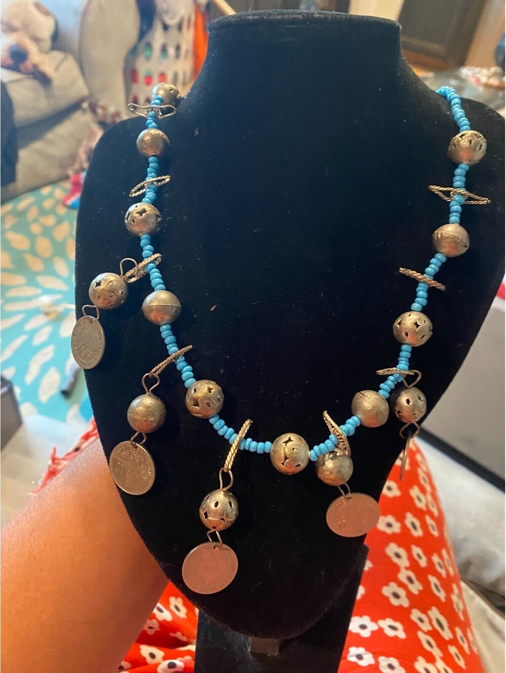 vintage boho statement necklace